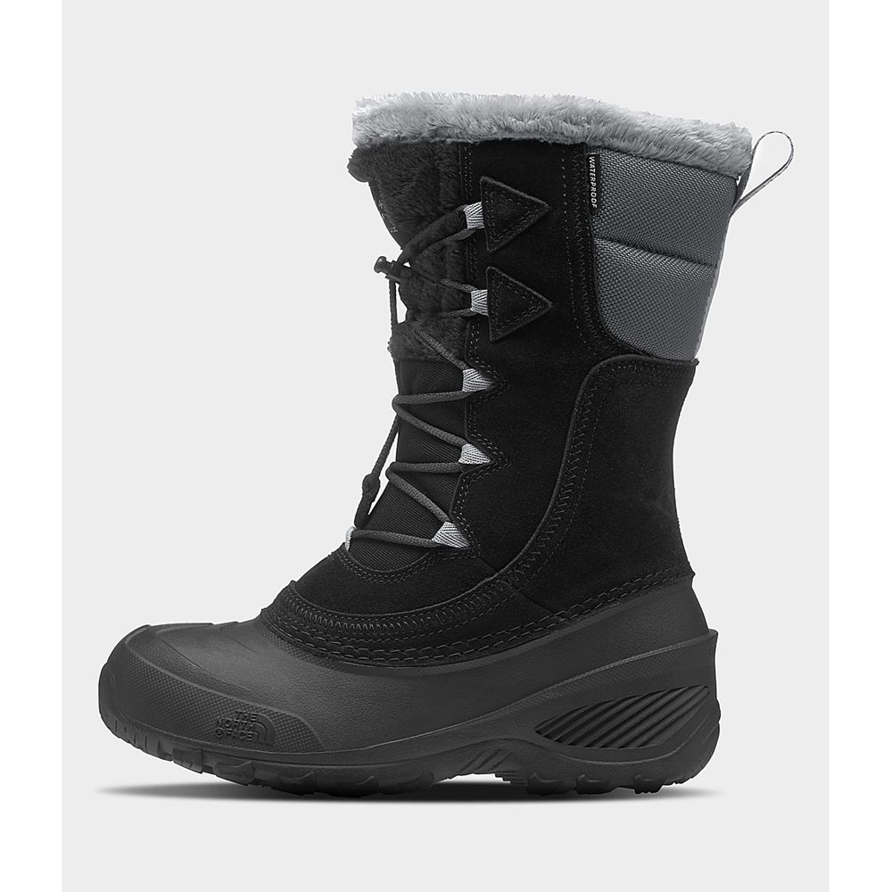 The North Face Boots Youth Australia - The North Face Shellista Lace Iv Black Grey (RKT-708524)